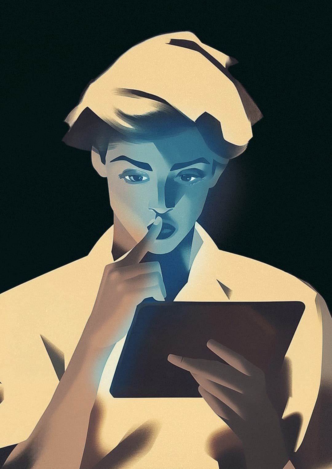 Boy holding a tablet